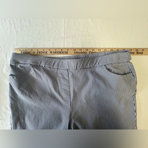 Alfred Dunner Blue and White Dress Pants Classic Straight-Leg - Picture 3 of 7